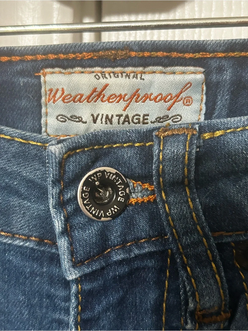 Weatherproof Vintage Girls Size 8 Capri Jeans Adjustable Waist Crease Crop